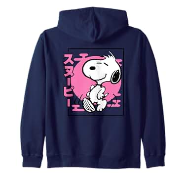 6 roku SNOOPY LIP SWEAT PULLOVER 美品 Amazon.com: Peanuts - Snoopy Pink BG Zip Hoodie : Clothing